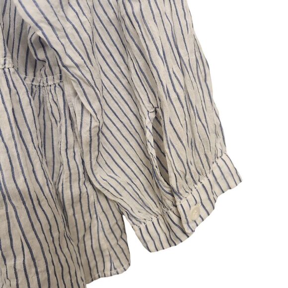 Free People We The Free Sea to Shore Stripe Top Medium Blue - Picture 7 of 9